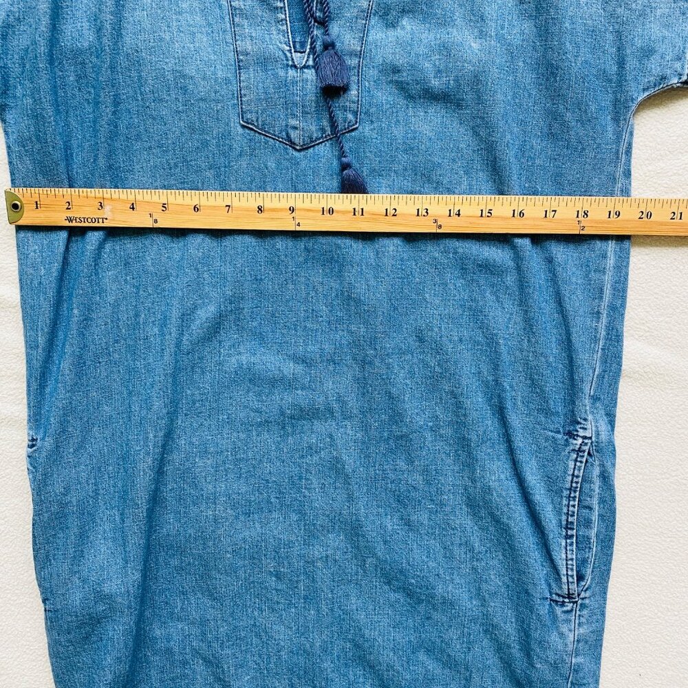 Madewell Dress Womens XS Shift Denim Artiste Mini Tunic Pockets Comfort Boho - Picture 5 of 9